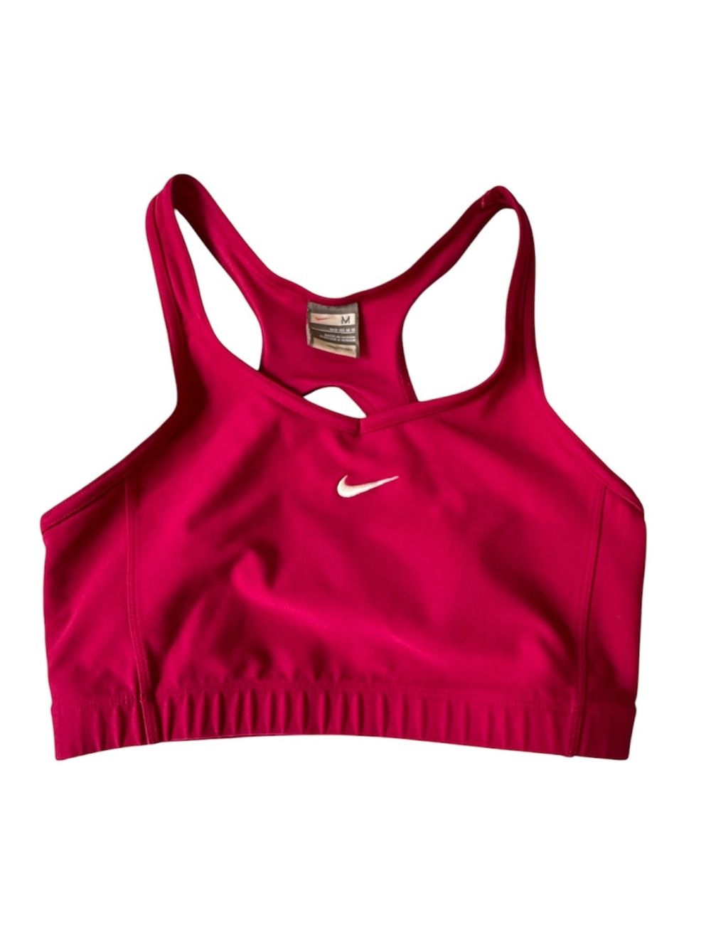 Nike Women's Red  Dri-Fit Light Support Sports Bra Size M